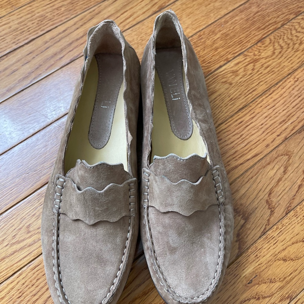 Elegant Taupe Suede Loafers